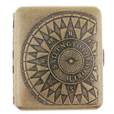 Max Men's Cigarette Case Holder with Box for 20pcs Vintage Metal Cigarette Box O