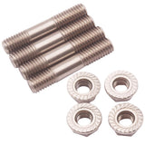 Maxbell 4 Sets New Stainless Steel Stud Nuts M8X1.25 With Flange For T25 T28 Turbo