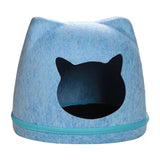 Maxbell Pet Cat Cushion Bed Removable Portable Cave Bed Cat Beds for Indoor Cats Blue