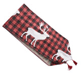 Max Christmas Dining Table Runner Cloth Xmas Party Home Decor Reindeer