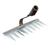 Maxbell Weeding Rake Traditional Hoe Gardening Tool for Soil Loosening Backyard 9 Tine