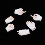 Max 3 Pair 1/6 Scale Flexible Hands in Gloves for 12" Female Action Figure White