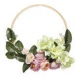 Max 20cm Artificial Flower Rattan Wreath Door Hanging Garland for Wedding Home A