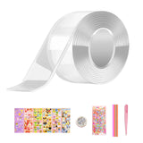 Maxbell Bubble Blowing Double Sided Tape Reusable Transparent Tape Mounting Tape Style C