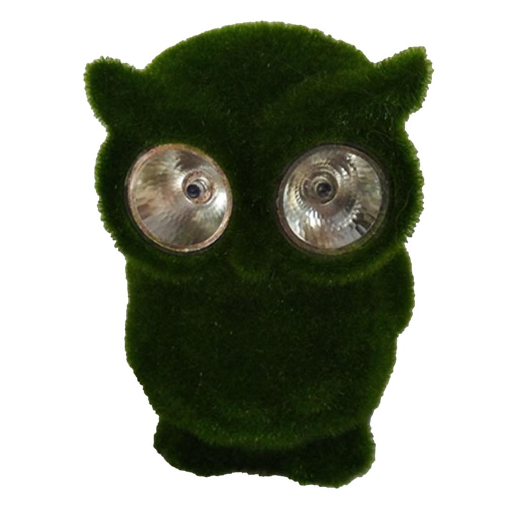Max Maxb Resin Flocking Animal Figurines Solar LED Garden Lights Lawn Ornament Owl