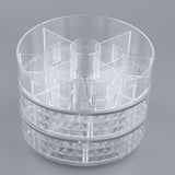Maxbell Acrylic Makeup Cosmetic Organizer&Drawer 360 Degree Rotating Diamond Texture