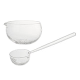 Maxbell Glass Matcha Bowl Spoon with Pouring Spout Japanese Style Gift for Office