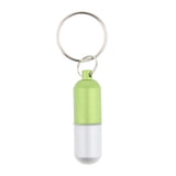 Maxbell Waterproof Aluminum Pill Storage Box Keychain Capsule Tablet Bottle Green S