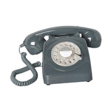 Maxbell Retro Landline Phone 1960'Style Decorative Vintage Rotary Dial Telephone Grey