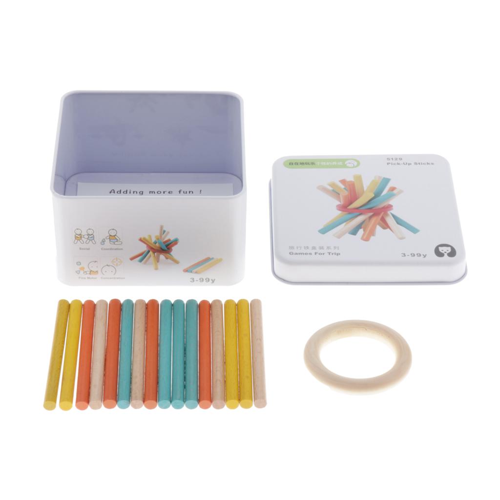 Maxbell Wooden Kids Game Toy Set Intelligence Development Toys Pick-up Sticks