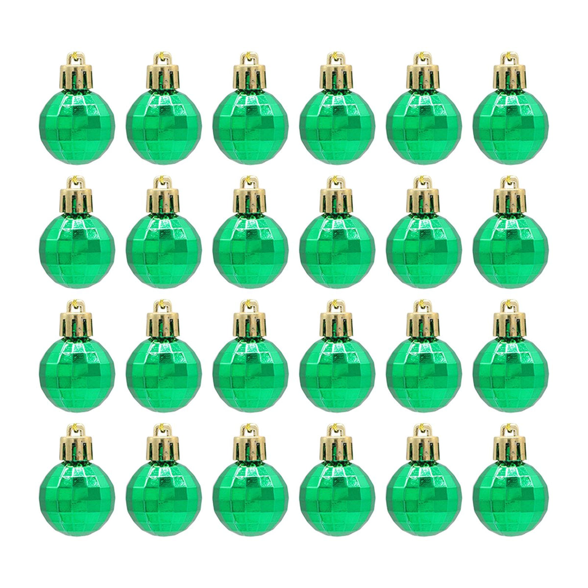 Maxbell 24 Pieces Christmas Balls Rustic Ball Ornament for Party Decor Green
