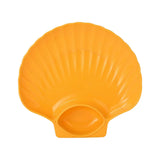 Maxbell Seasoning Dish with Sauce Compartment for Tomato Sauce Sushi Appetizer Yellow