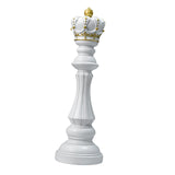 Maxbell Creative Chess Figurine Collectible Chessmen Tabletop Bedroom Gift 13cmx13cmx40cm White