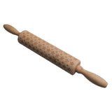 Maxbell Christmas Wooden Rolling Pin Embossed Baking Cookies Biscuit Fondant Decor