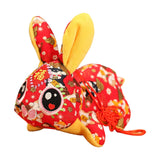 Maxbell Cute Chinese New Year Rabbit Plush Toy Bunny Doll Holiday Stuffed Animals 20cm Deep Red