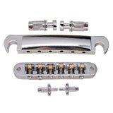 Max A Set Roller Saddle Bridge Tail Bridge for EPI LP Electric Guitar Silver
