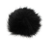 Maxbell Fur Windscreen Windshield Wind Muff for Lavalier Lapel Microphone Mic Black