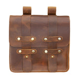 Maxbell PU Leather Fanny Pack Waist Bag Holiday Decorative Vintage Style for Walking Large and Brown