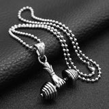Max Men Sport Gym Fitness Weightlifting Necklace Pendant Stainless Steel  Silver