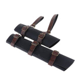 Maxbell Double Waist Scabbard Weapon Rapier PU Dagger for Cosplay Stage Adults Black and Brown