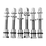 Maxbell 6 Pieces Drum Tension Rods Hardware for Snare Drum Spare Parts Replaces 6x50MM