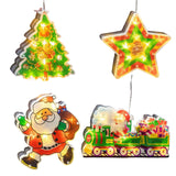 Maxbell 4 Pieces Christmas Window Silhouette Lights Decorations for Door Festival