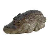 Maxbell Crocodile Statue Decorative Durable Art Figurine for Courtyard Outdoor Decor