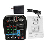 Maxbell Portable 4 Channel Digital Sound Mixing Console System 48V Amplifier