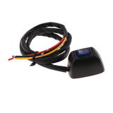 Max 12V 10A Car Sticky Push Button Switch ON/OFF Control Ship Type Blue Light