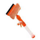 Maxbell Window Squeegee Cleaner Scrubber with Cloth Glass Wiper for Wall Outside Orange