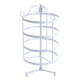 Max Maxb 4 Tiers Metal Rotating EarringS Display Stand Jewelry Holder Rack White