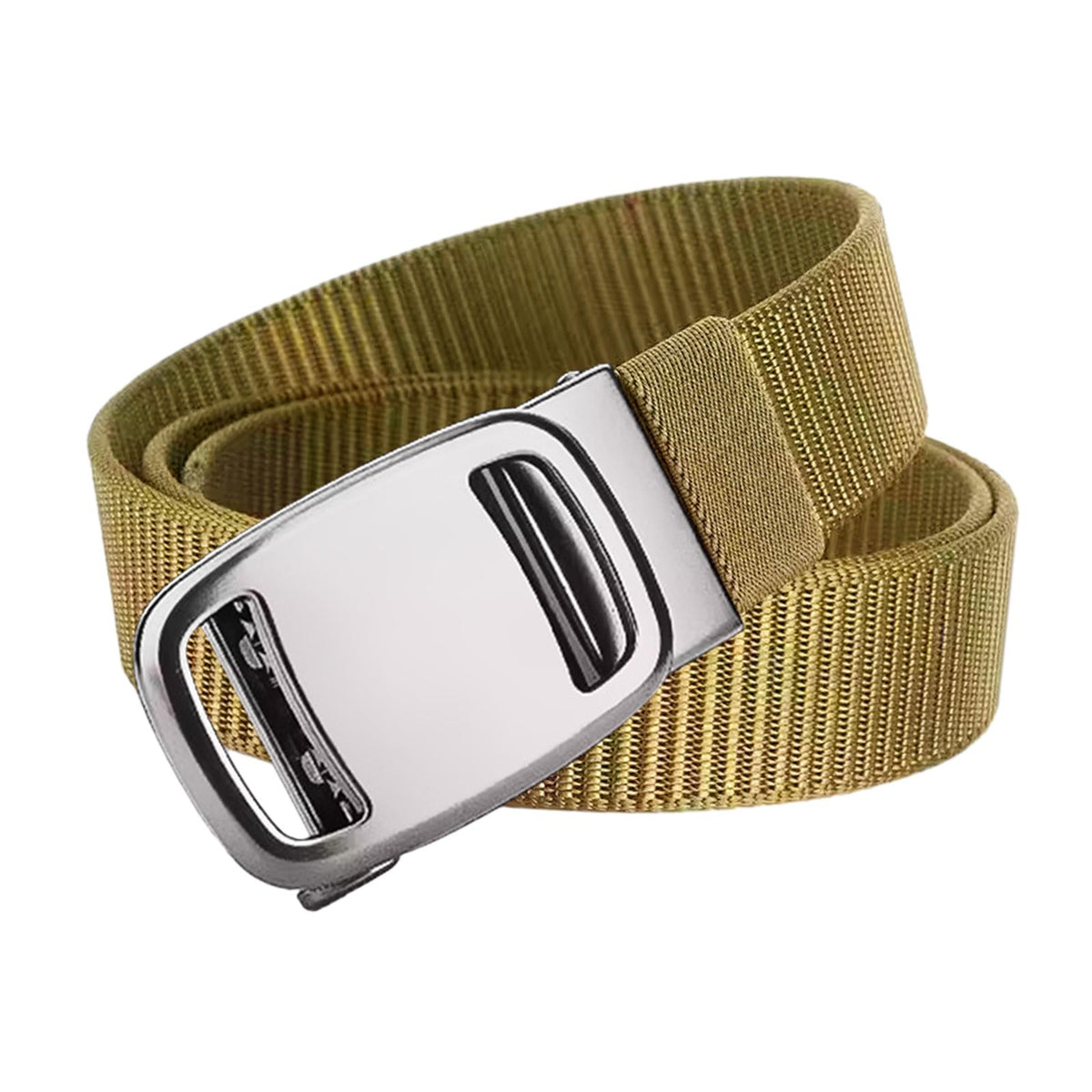 Maxbell Nylon Belt for Men Webbing Canvas Belts for Hunting Mountain Climbing Hiking champagne gold
