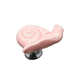 Max Maxb Ceramic Door Knob Cabinet Drawer Wardrobe Cupboard Snail Pull Handle Pink