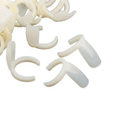 Maxbell 50PCS Ring Natural Color False Nail Art Tools Polish Display Practice Tips