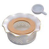 Maxbell Teapot Warmer Buffet Server Warmer for Glass Teapots Coffee and Milk Hiking white