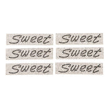 Max 6pcs Letters SWEET Rhinestone Patches Crystal Badges for Clothes Bag Patches