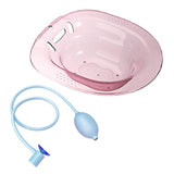 Maxbell Sitz Bath Tub for Toilet Seat with Flusher Hose for Feminine Cleansing Red