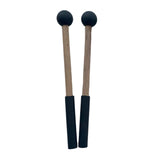 Maxbell 2x Silicone Drumsticks Hand Percussion Mallets for Glockenspiel Xylophone Black