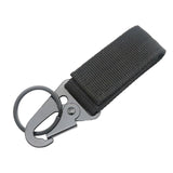 Maxbell Nylon Webbing Buckle Hanging Belt Key Hook for Outdoor Activities Climbing Black