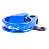 Maxbell Bicycle Seatpost Clamp Fixed Screw Bike Cable Hose Holder Clip Blue	31.8mm
