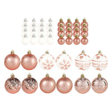 Maxbell 44Pcs Christmas Balls Party Supplies Decorative for Holiday Bedroom Gifts Style A Pink