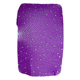 Max Maxb Women Crystal Rhinestone Fishnet Net Mesh Stockings Tights Pantyhose Purple