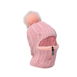 Maxbell Women Winter Hat Scarf beanie Caps Girls Headwear Knitted for Skiing Hiking Pink