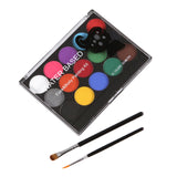 Maxbell Professional Face Paint Kit Palette Facepaint Brush Christmas Stage Party