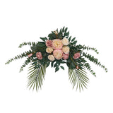 Maxbell Silk Floral Centerpiece Arrangement for Wedding Engagement Party Light Pink