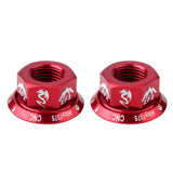 Maxbell Bicycle Hubs Nut M10 Folding Fixed Gear Bike Wheel Hubs Axle Screw Red