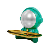Maxbell Astronaut Statue with Tray Key Holder for porch Container Trinkets Green Silver