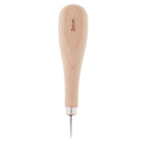 Maxbell 1 Piece Wooden Handle Leather Stitcher Sewing Awl for Leather Crafts 3mm