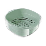 Maxbell Double Layer Drain Basket Vegetable Drain Baskets for Food Vegetables Mixing Green
