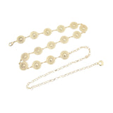 Maxbell Fashion Women Waist Chain Belt Waistband Metal Chain for Dress Shirts Outfit Gold